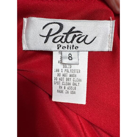 Vintage 80's-90's Patra Petite Red Sparkle Formal Evening Dress Made in USA 8 p - Picture 11 of 15